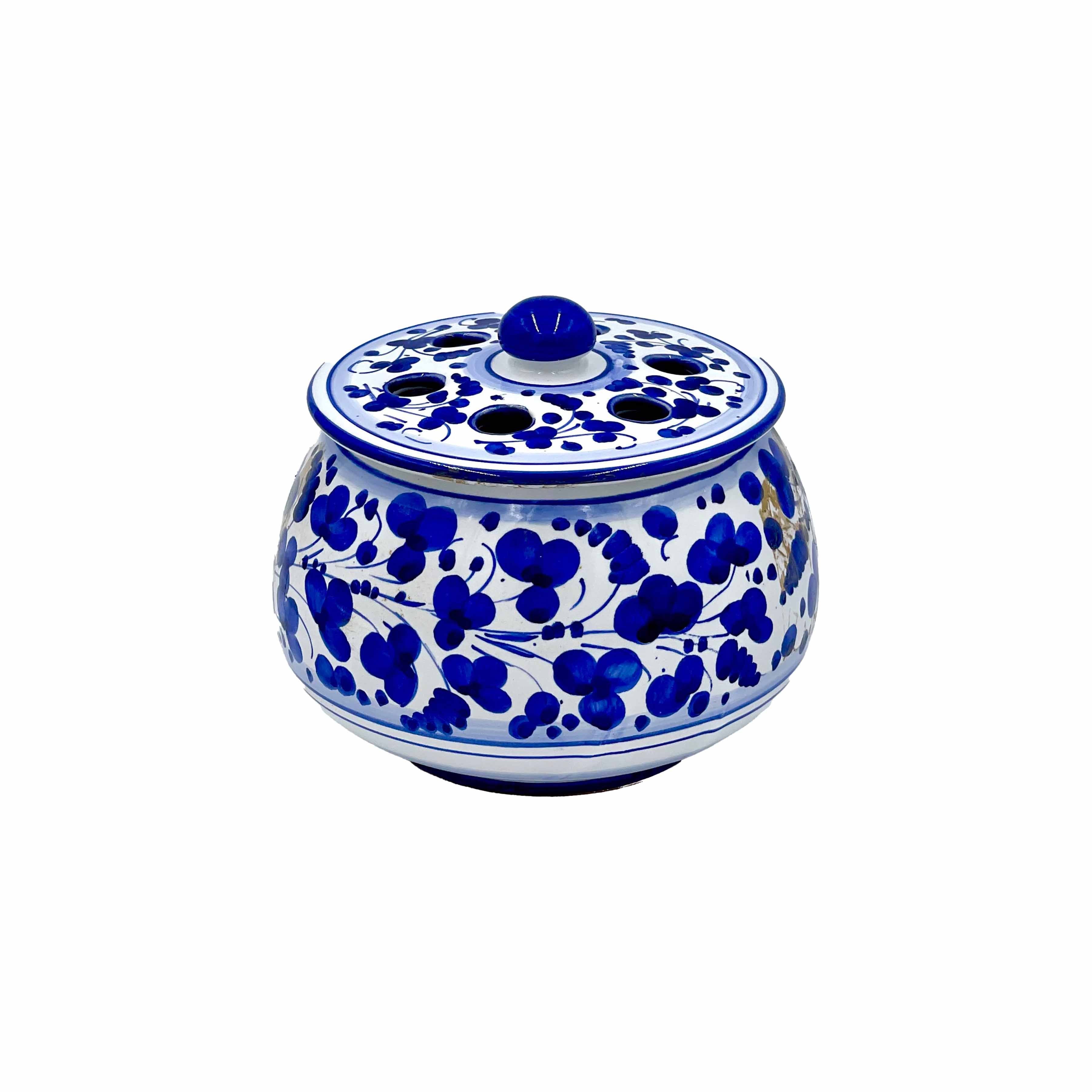 Italian Ceramics Espresso Cup & Saucer - Arabesco Blue