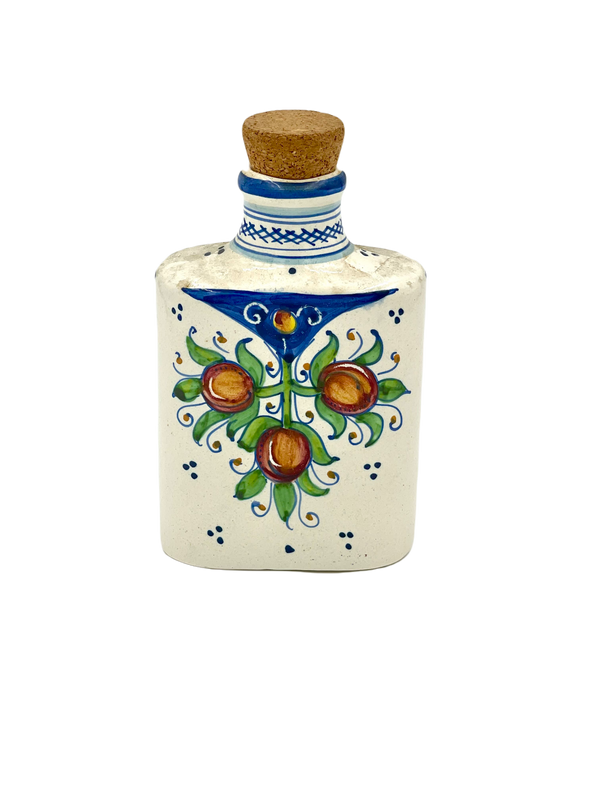 Squared Decorative Bottle with Fruit Design - P01